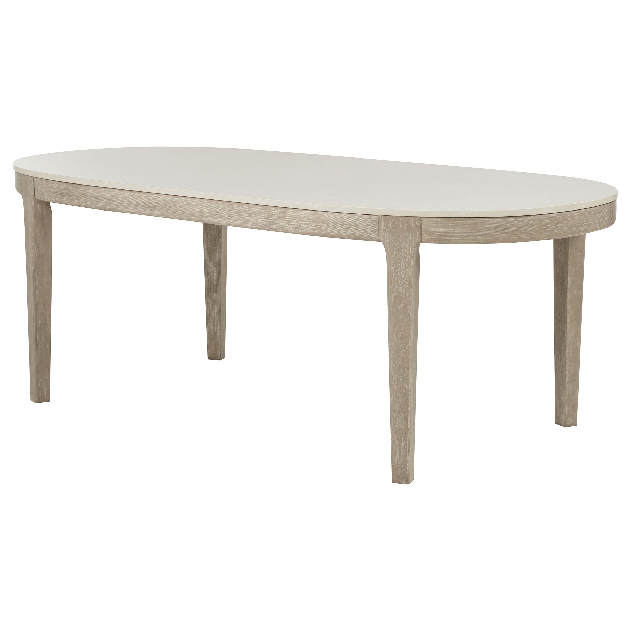Lucaire 7-piece 84-inch Dining Set with Arched Chairs Honed Cream