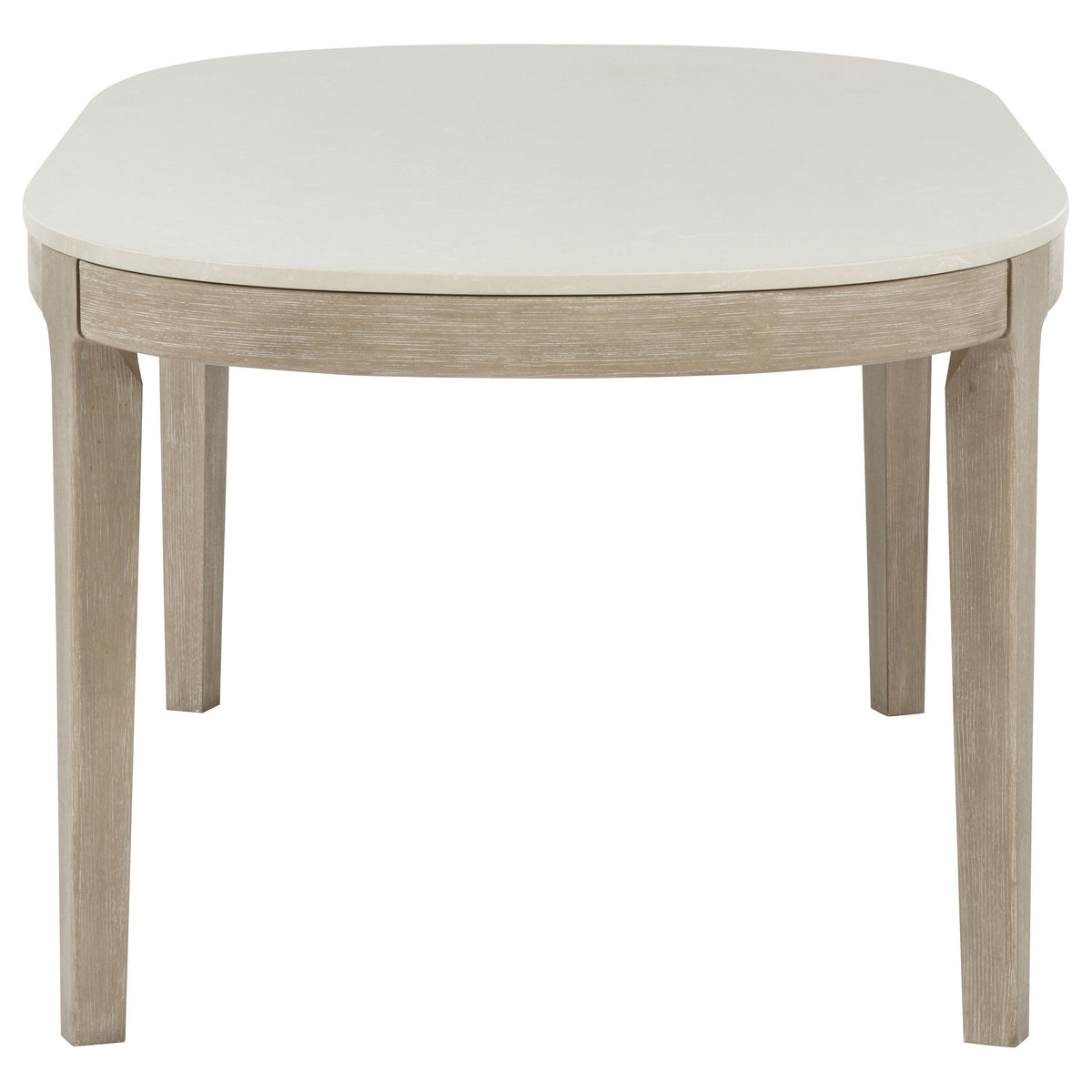 Lucaire 7-piece 84-inch Dining Set with Arched Chairs Honed Cream