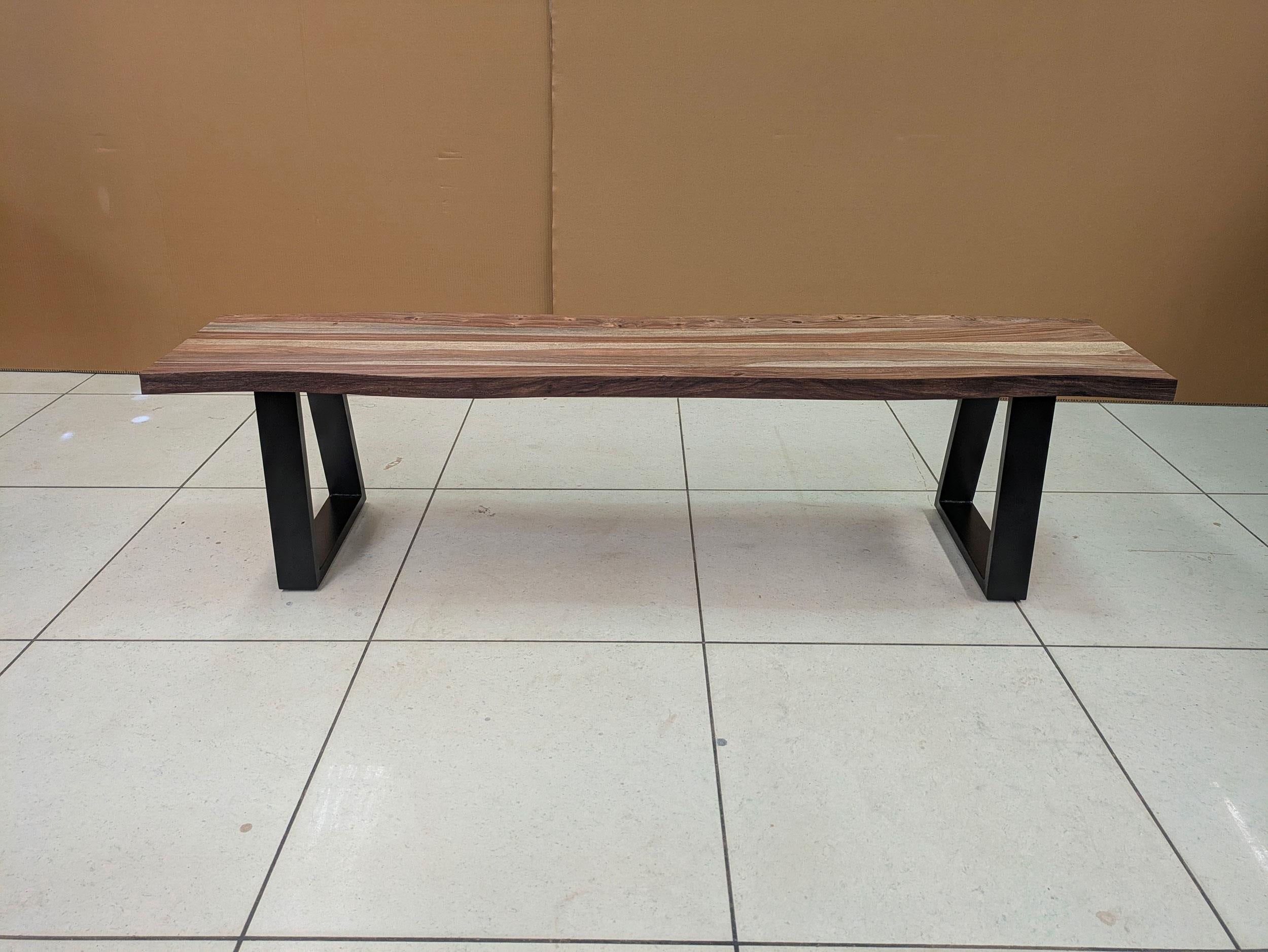 Selwyn Live Edge Solid Wood Dining Bench Light Sheesham