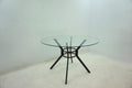Steele 48-inch Round Glass Top Dining Table Matte Black