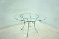 Kline 48-inch Round Glass Top Dining Table Chrome