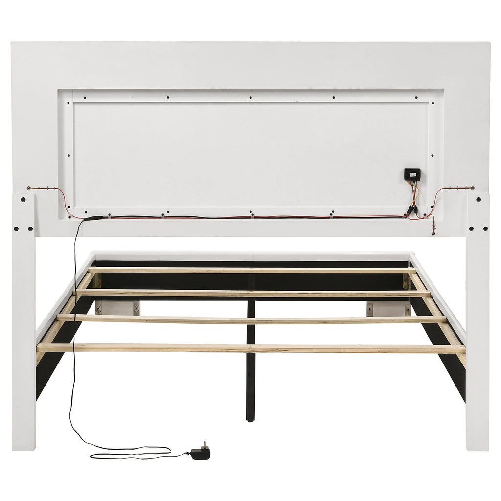 Felicity 2-piece Full LED Bed and Nightstand Set White