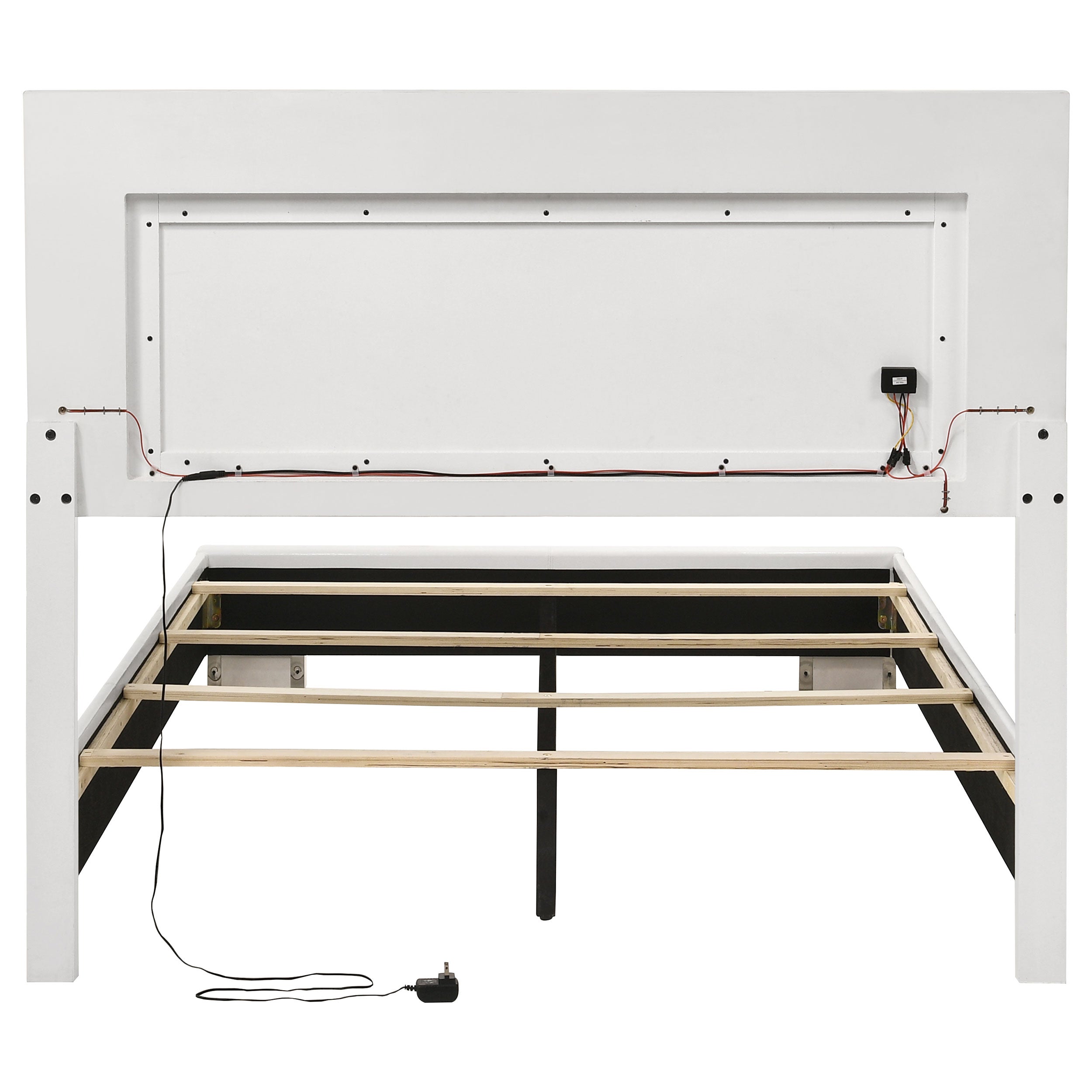 Felicity 2-piece Full LED Bed and Nightstand Set White