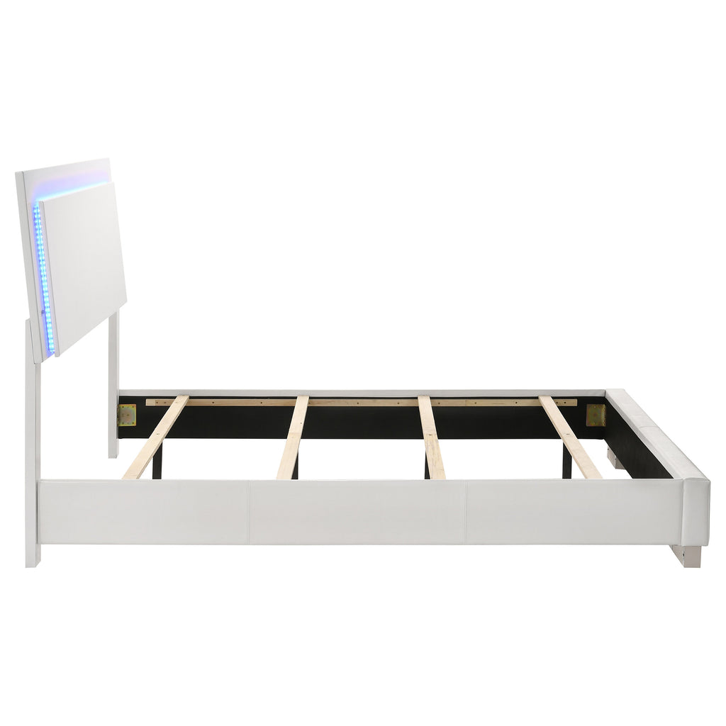 Felicity 2-piece Full LED Bed and Nightstand Set White