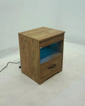 Fabre 1-drawer Extendable Top Nightstand Bedside Table Mango