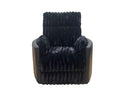 Madden Corduroy Upholstered Pillow Arm Manual Recliner Black