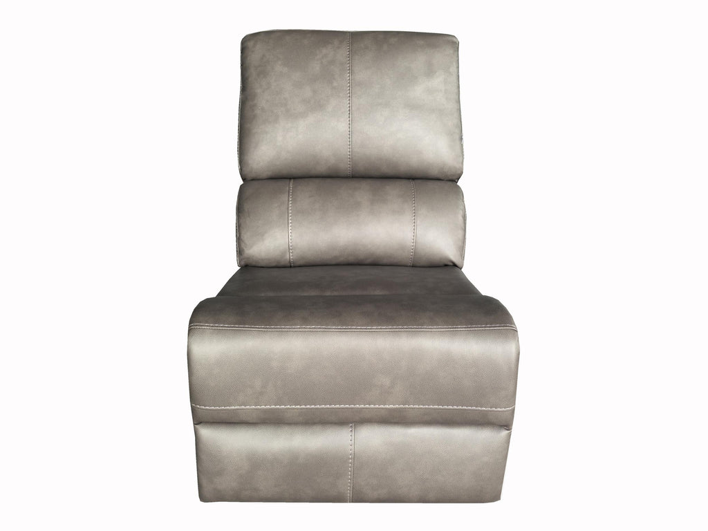 Lumen Leatherette Modular Sectional Armless Chair Charcoal