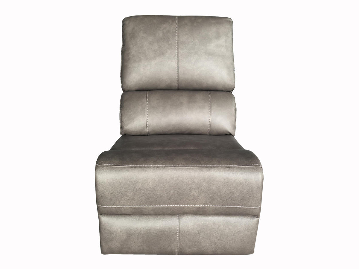 Lumen Leatherette Modular Sectional Armless Chair Charcoal