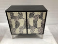 Forbes 2-door Bone Inlay Mosaic Accent Storage Cabinet Black