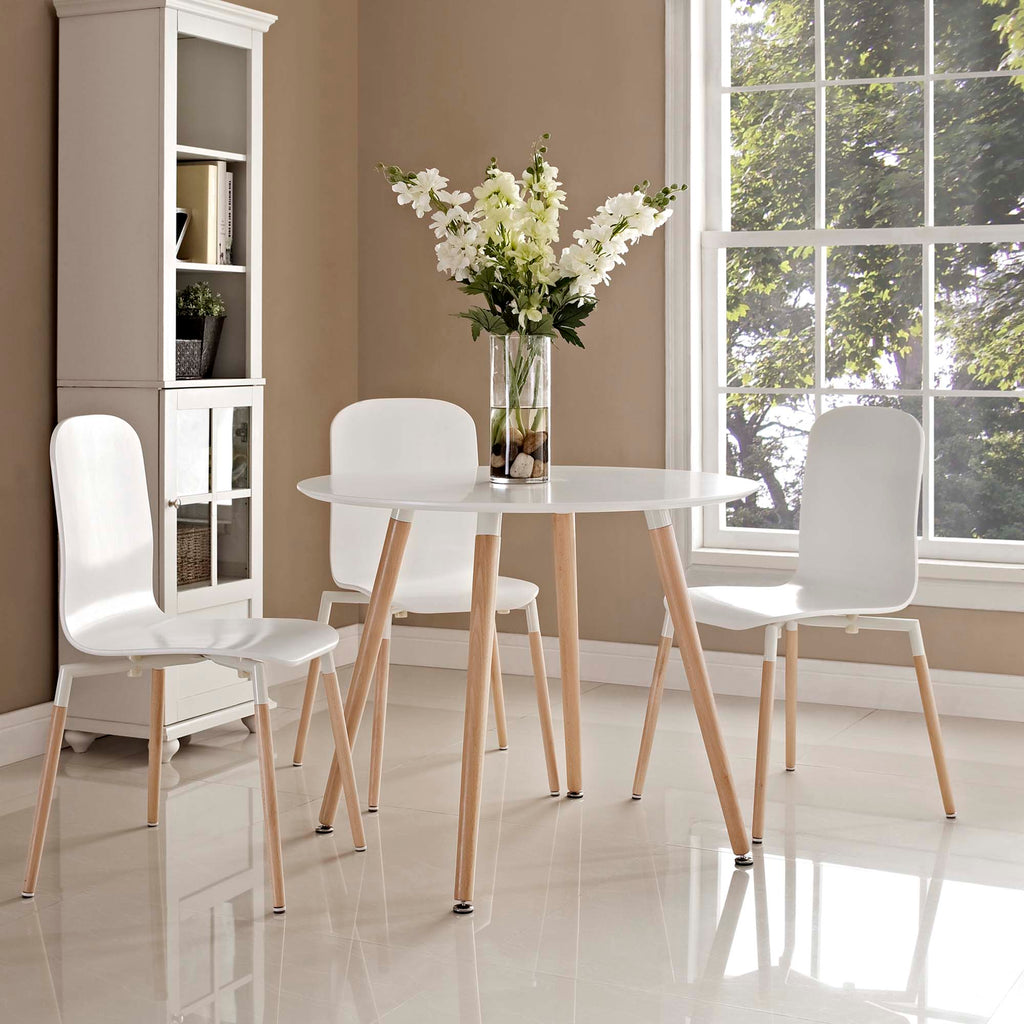 Track Round Dining Table - White