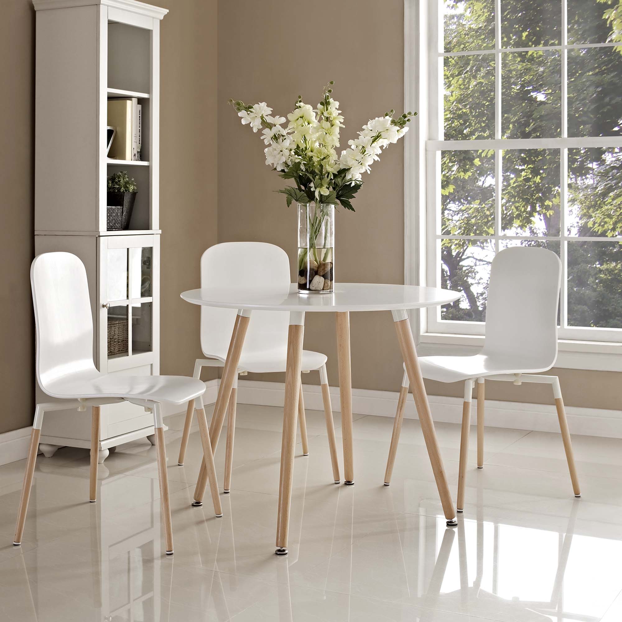 Track Round Dining Table - White
