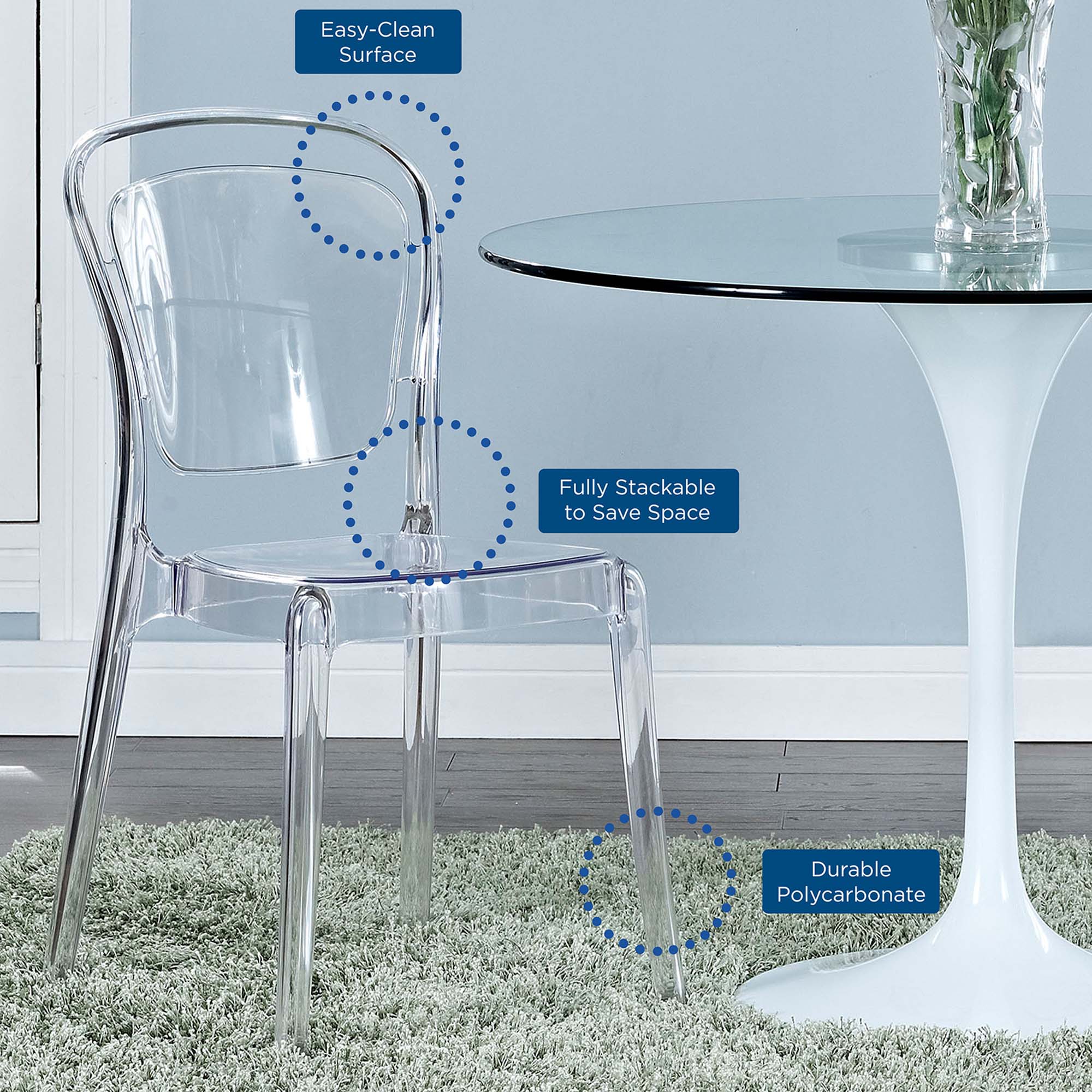 Entreat Dining Side Chair - Clear