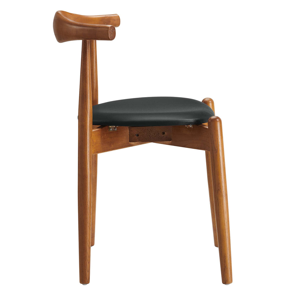 Stalwart Dining Side Chair - Dark Walnut Black