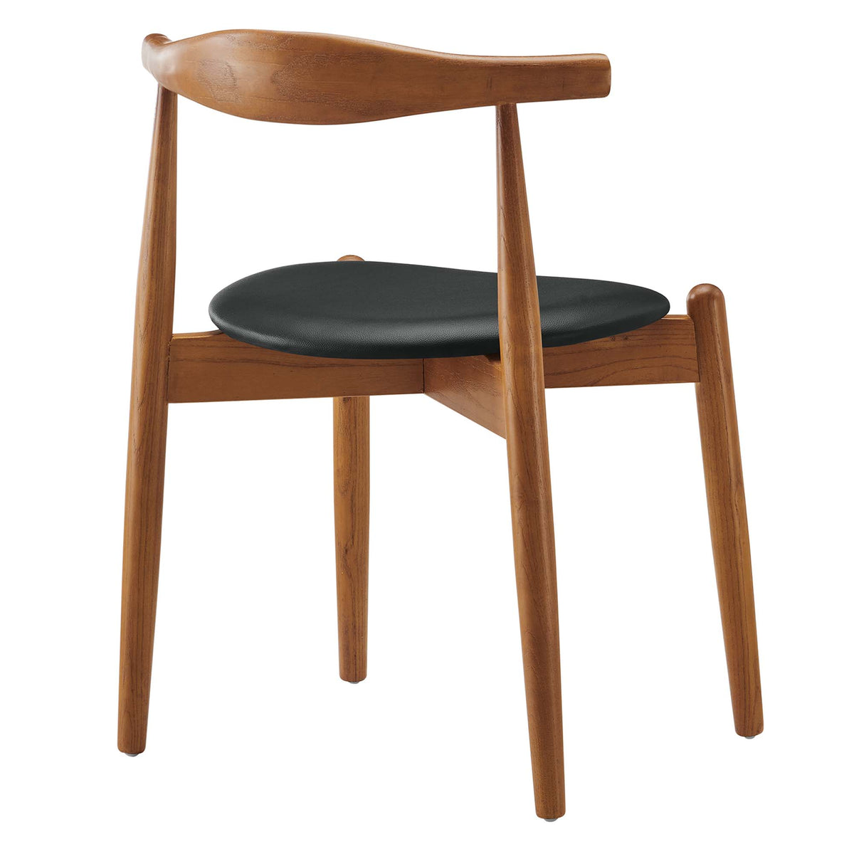 Stalwart Dining Side Chair - Dark Walnut Black