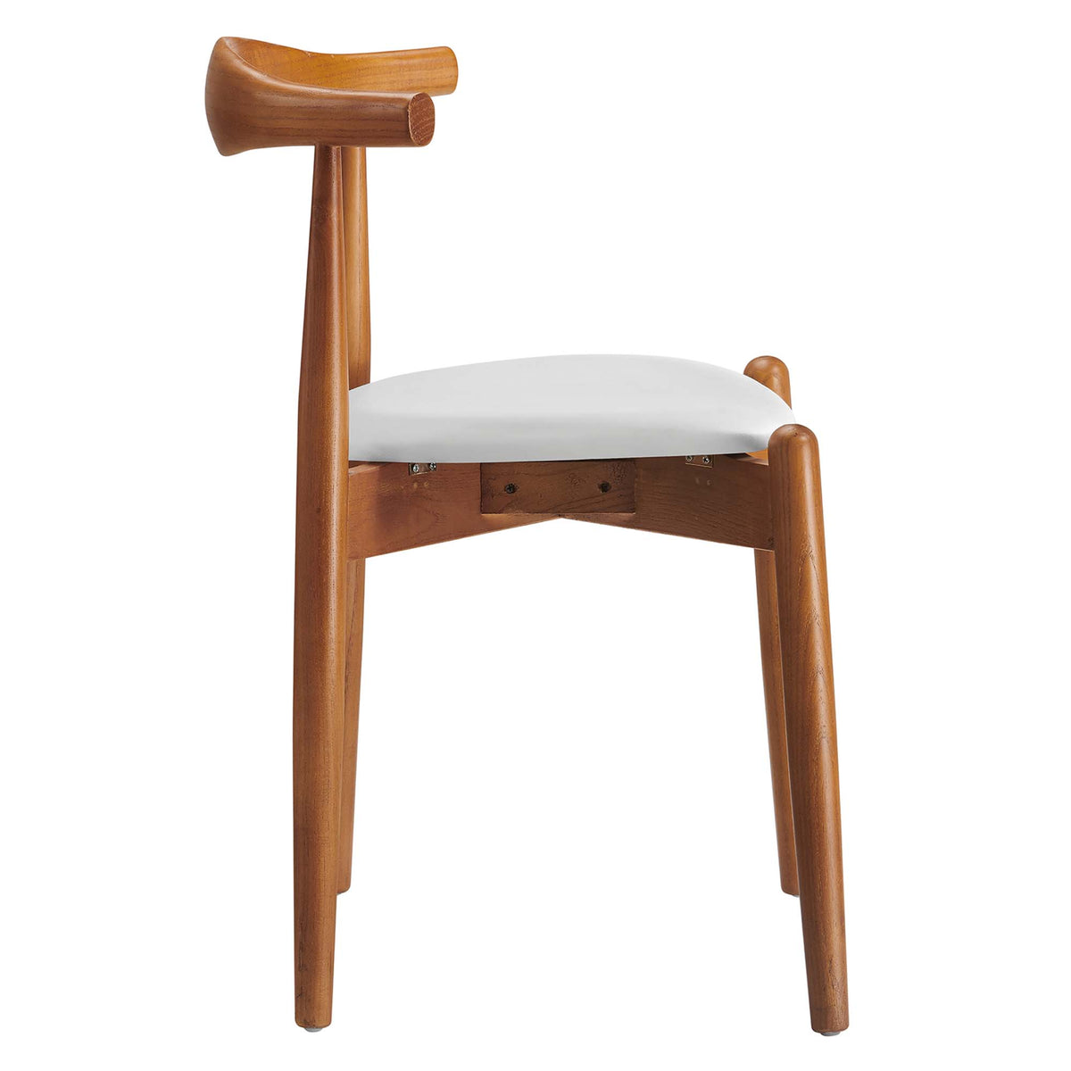 Stalwart Dining Side Chair - Dark Walnut White