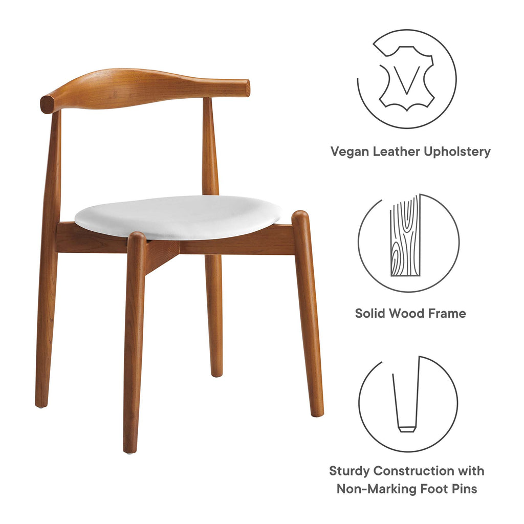 Stalwart Dining Side Chair - Dark Walnut White