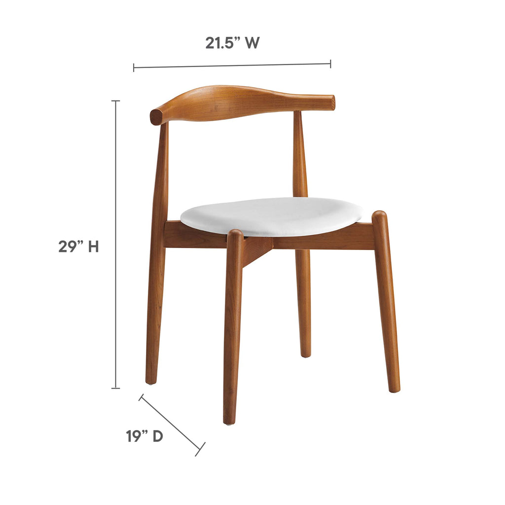 Stalwart Dining Side Chair - Dark Walnut White