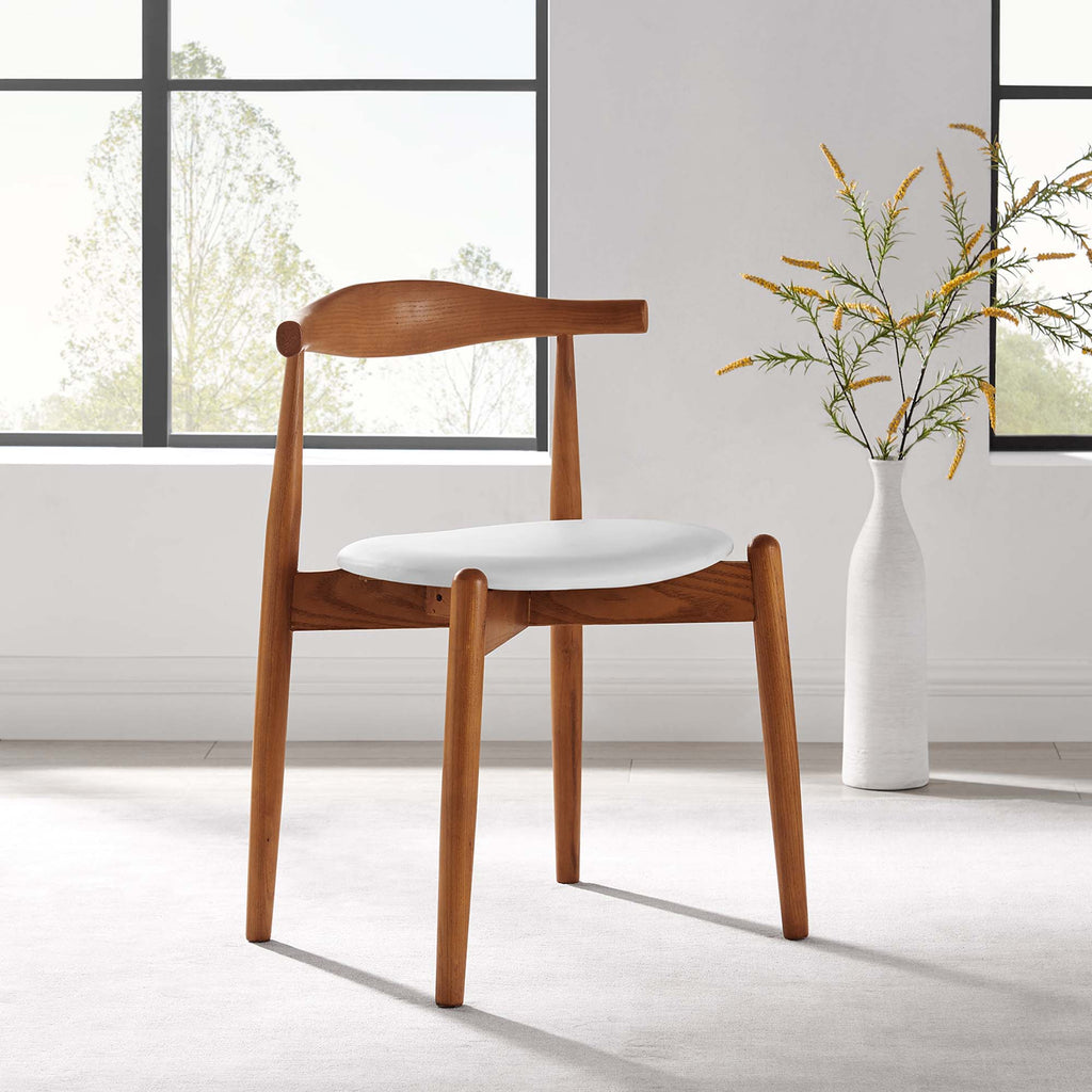 Stalwart Dining Side Chair - Dark Walnut White