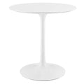 Lippa 28" Round Wood Dining Table - White