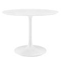 Lippa 40" Round Wood Dining Table - White