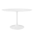 Lippa 48" Round Wood Dining Table - White