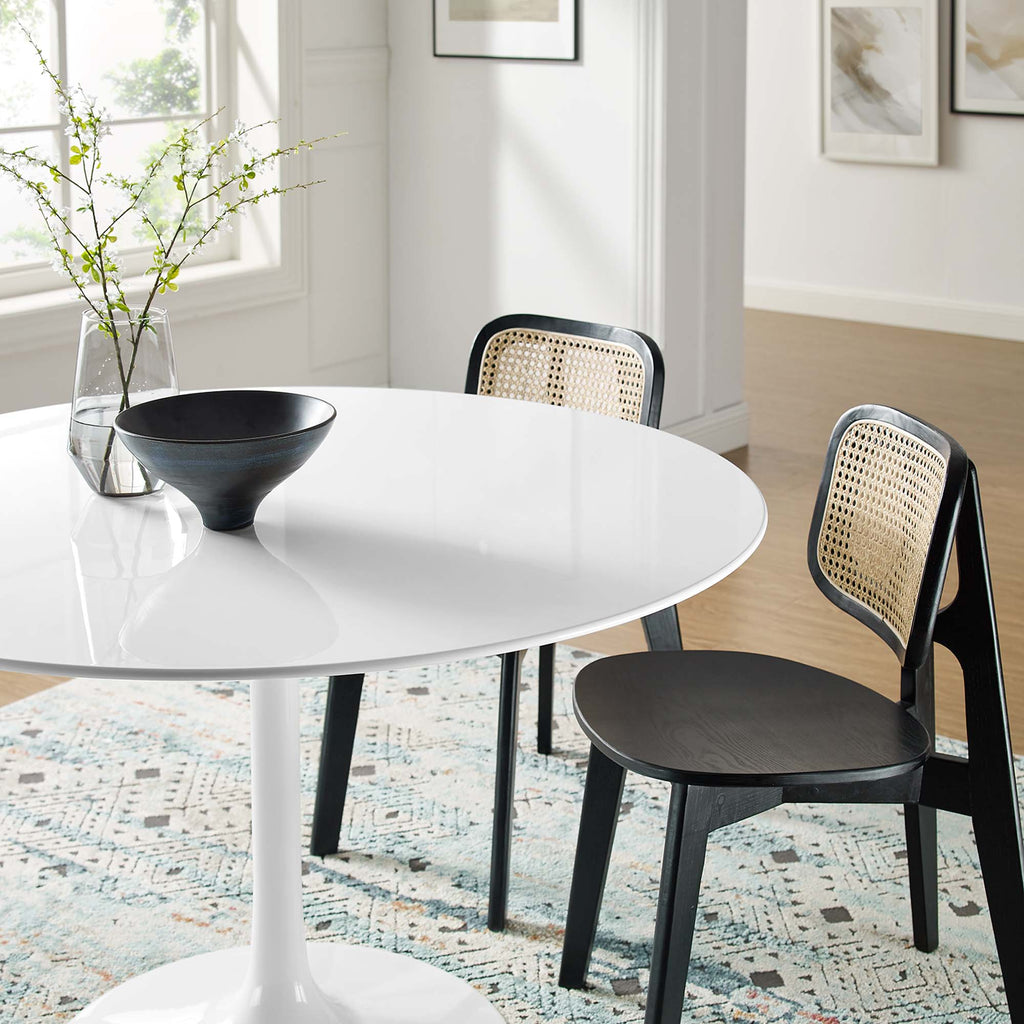 Lippa 48" Round Wood Dining Table - White