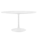 Lippa 54" Round Wood Dining Table - White