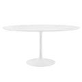 Lippa 60" Round Wood Dining Table - White