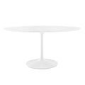 Lippa 60" Oval Wood Dining Table - White