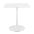 Lippa 28" Square Wood Dining Table - White