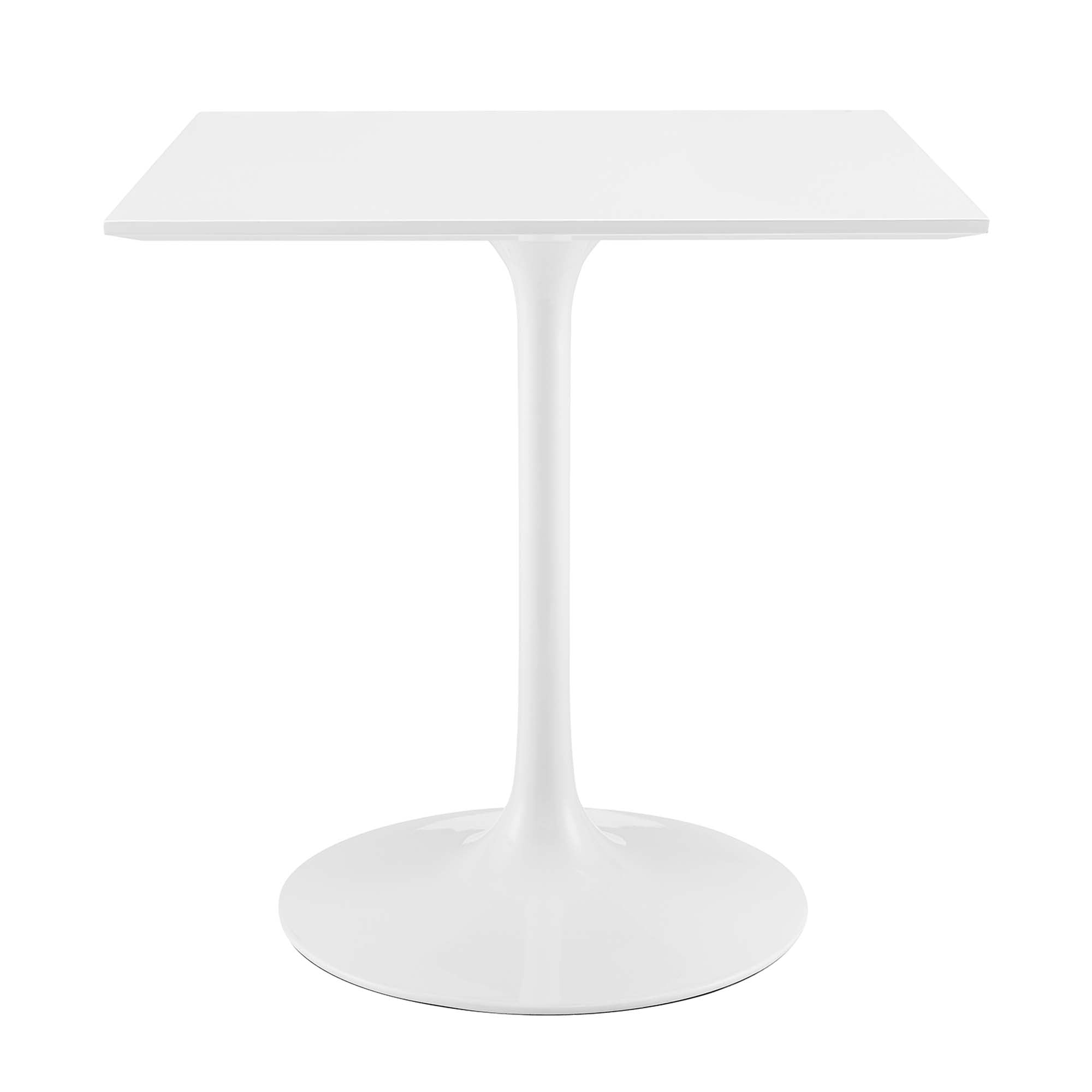 Lippa 28" Square Wood Dining Table - White