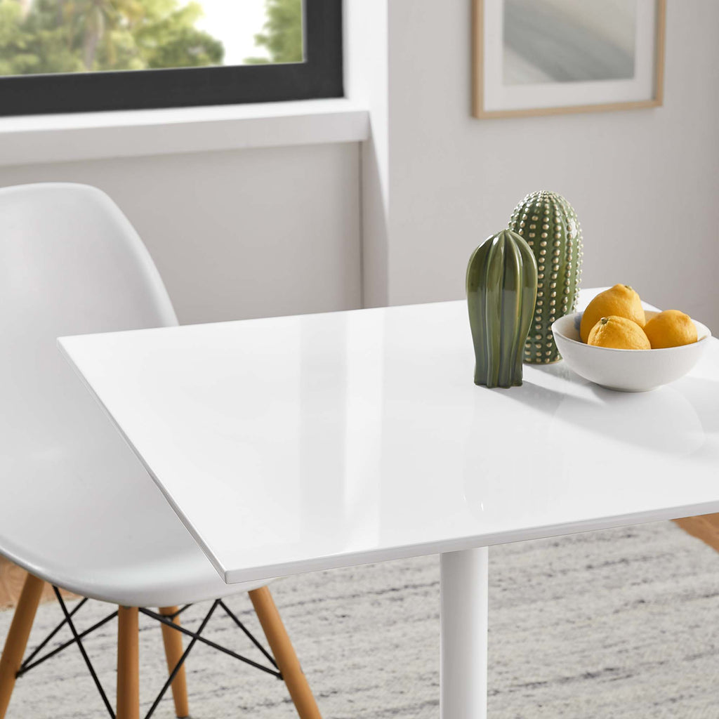 Lippa 28" Square Wood Dining Table - White