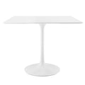 Lippa 36" Square Wood Dining Table - White
