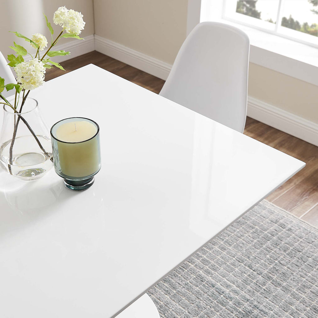 Lippa 36" Square Wood Dining Table - White