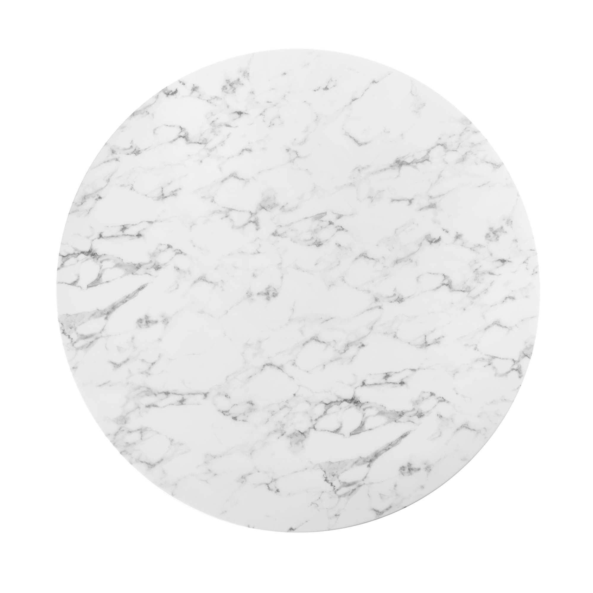 Lippa 54" Round Faux Marble Dining Table - White
