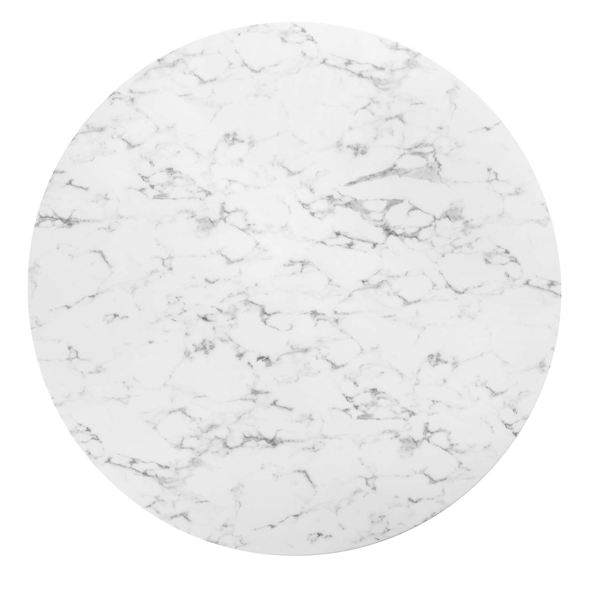 Lippa 60" Round Faux Marble Dining Table - White