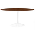 Lippa 60" Oval Wood Dining Table - Walnut