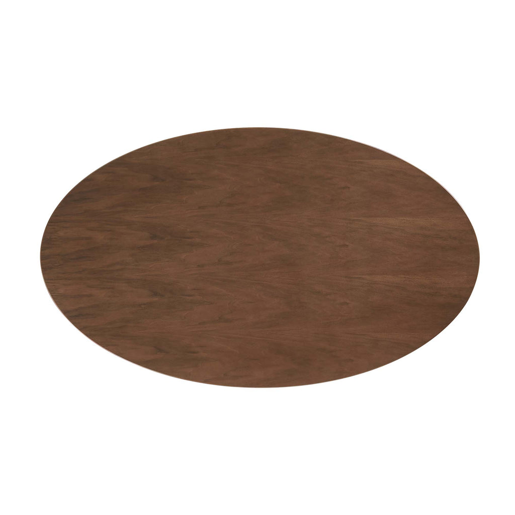 Lippa 60" Oval Wood Dining Table - Walnut