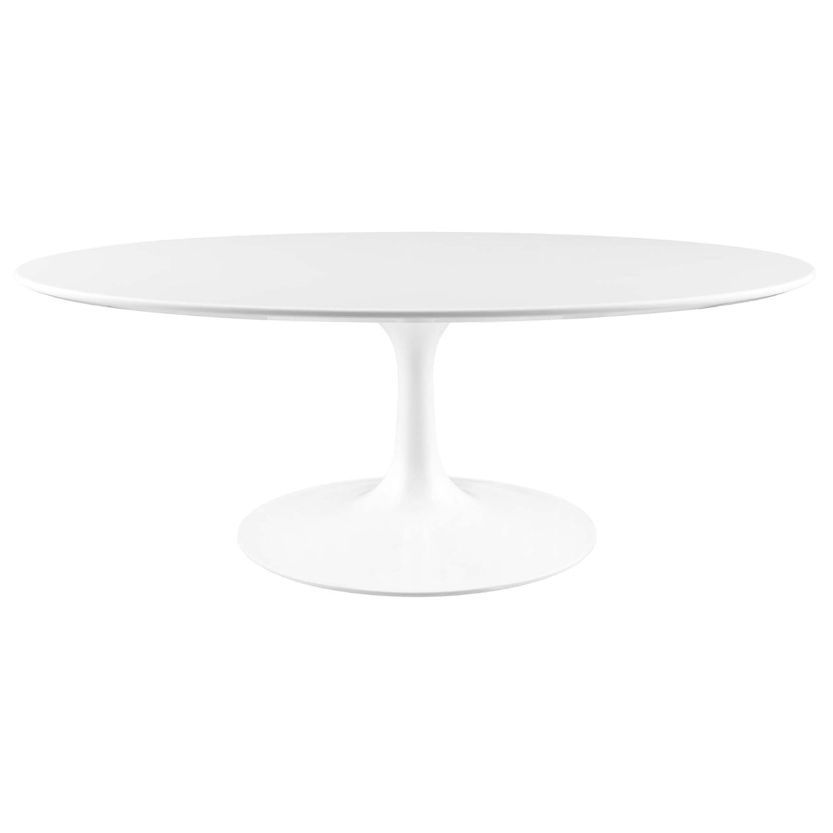 Lippa 42" Oval Wood Coffee Table - White