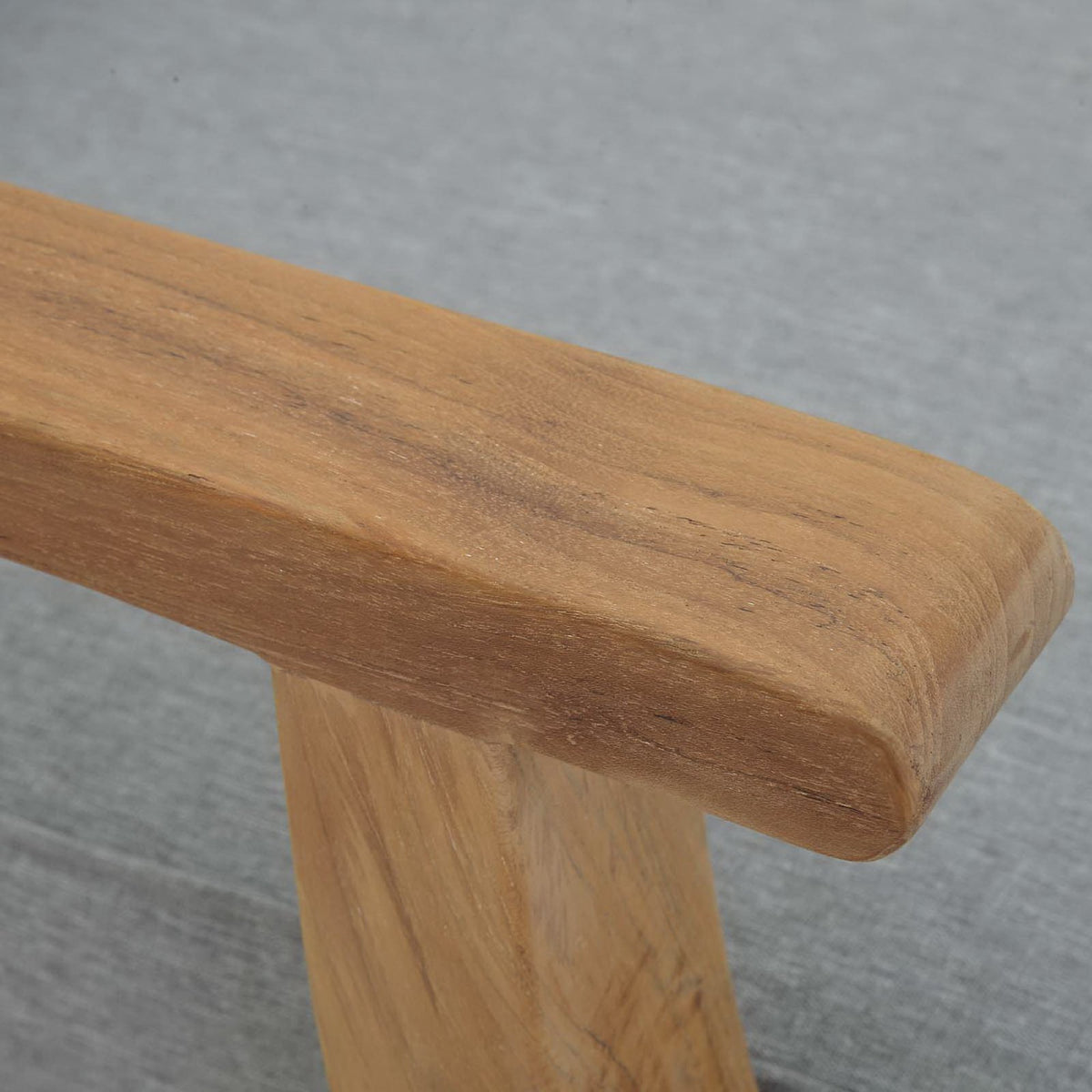 Marina Outdoor Patio Teak Left-Facing Sofa - Natural Gray