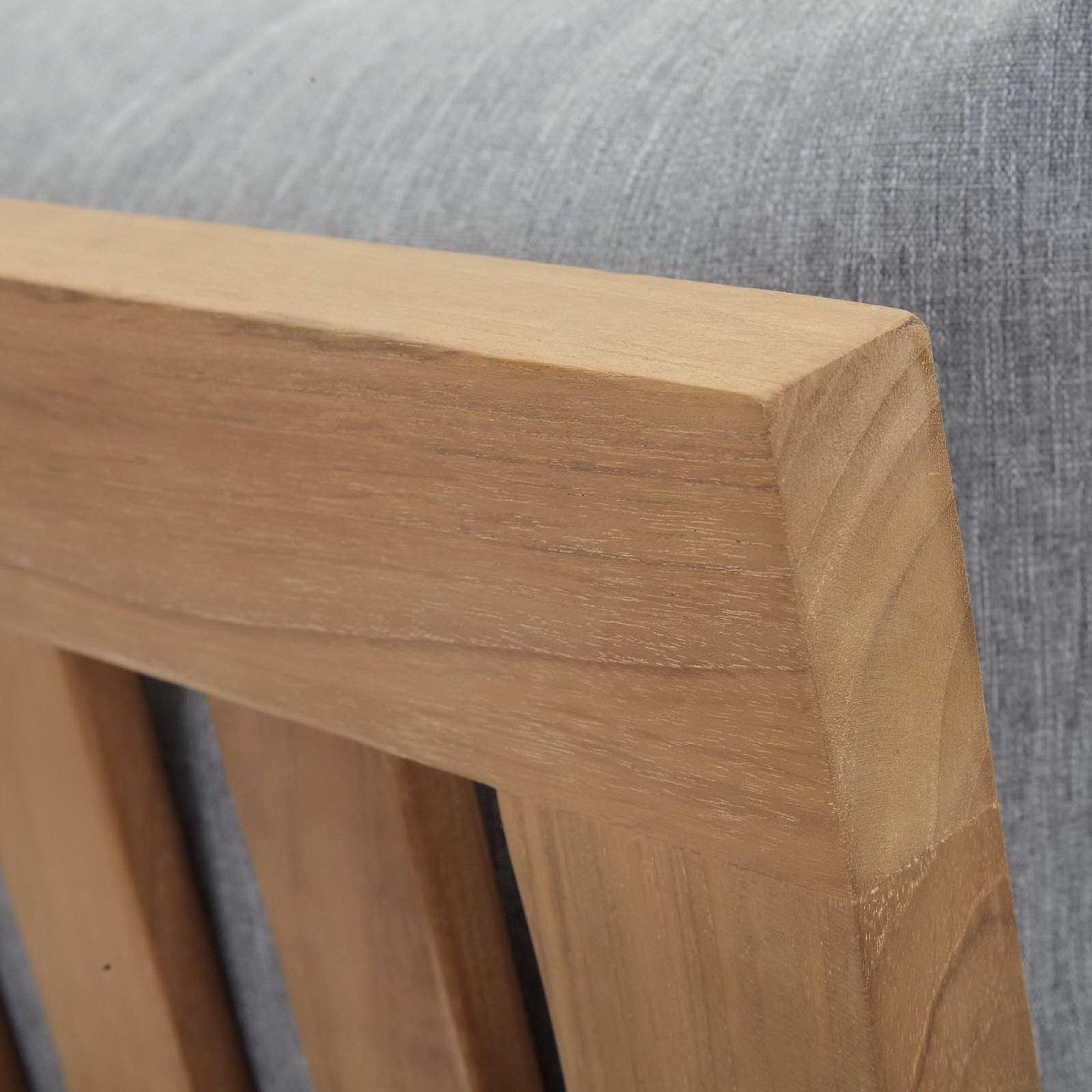 Marina Outdoor Patio Teak Right-Facing Sofa - Natural Gray