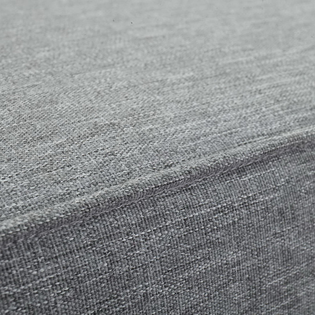 Marina Outdoor Patio Teak Ottoman - Natural Gray