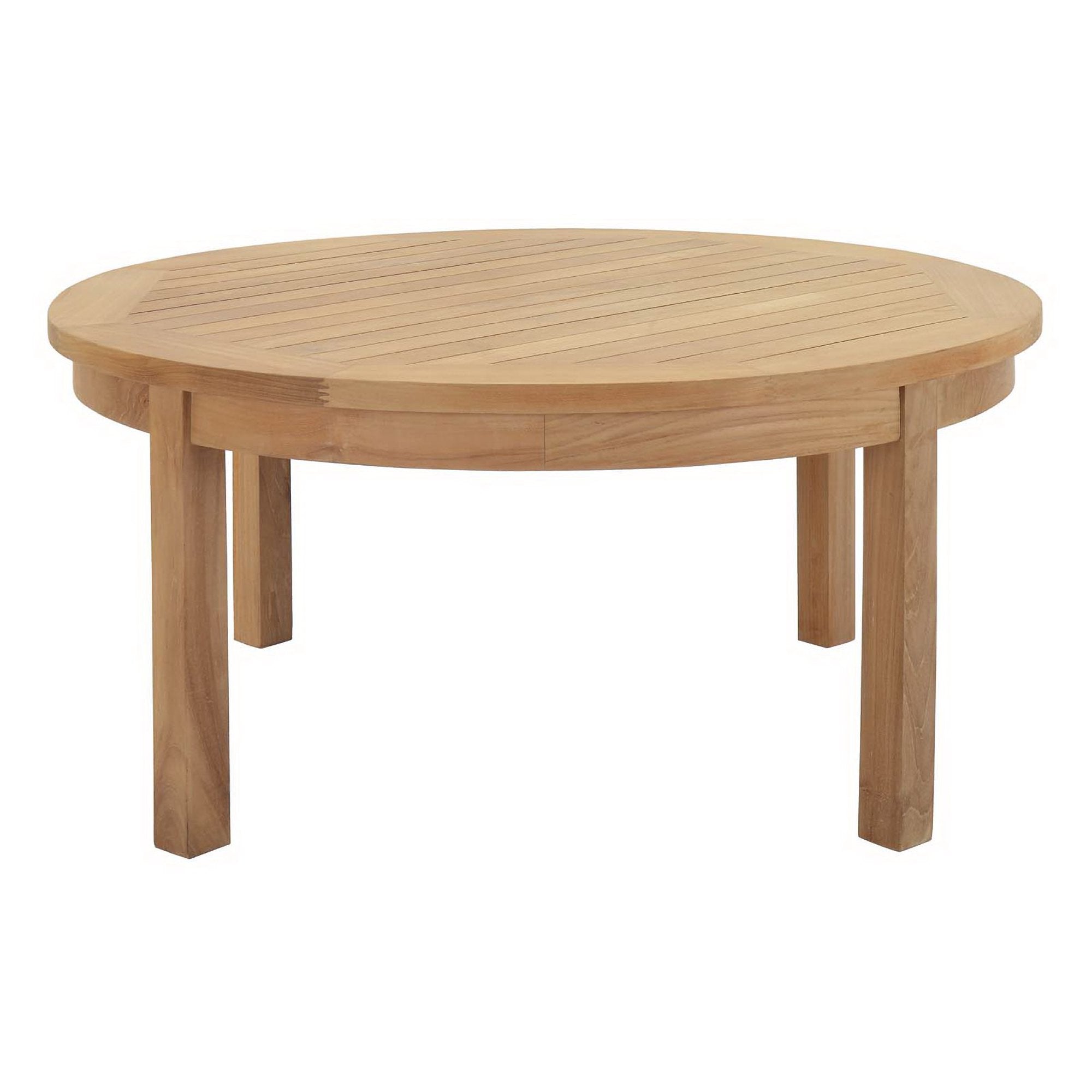 Marina Outdoor Patio Teak Round Coffee Table - Natural