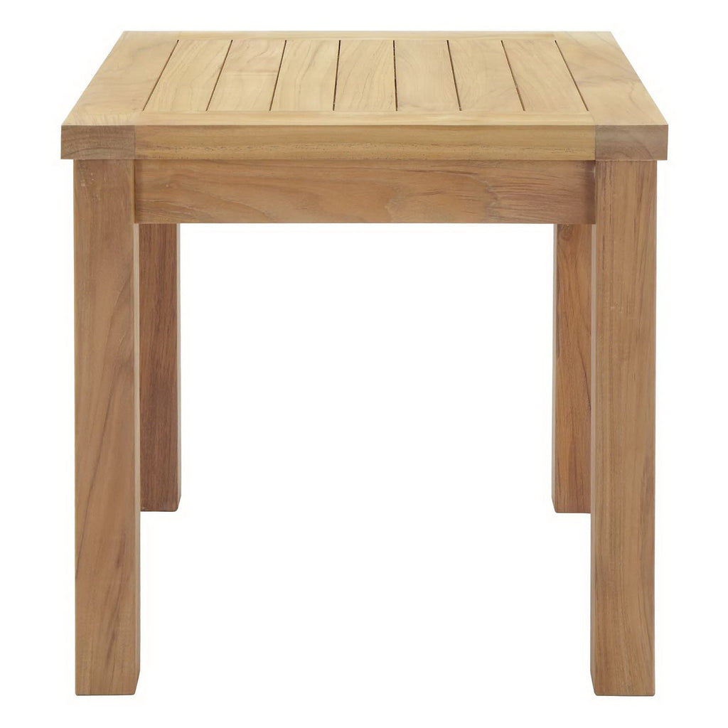 Marina Outdoor Patio Teak Side Table - Natural