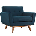 Engage Upholstered Fabric Armchair - Azure
