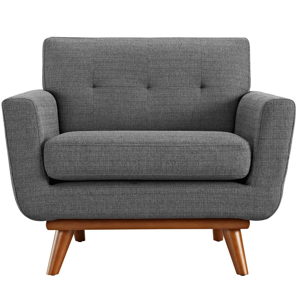 Engage Upholstered Fabric Armchair - Gray