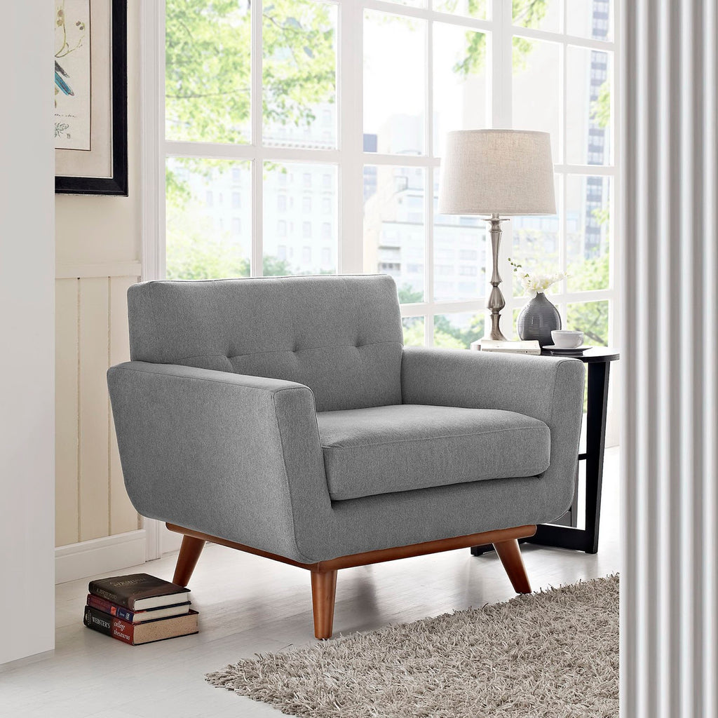 Engage Upholstered Fabric Armchair - Expectation Gray