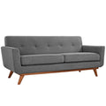 Engage Upholstered Fabric Loveseat - Expectation Gray