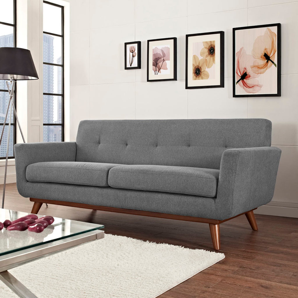 Engage Upholstered Fabric Loveseat - Expectation Gray