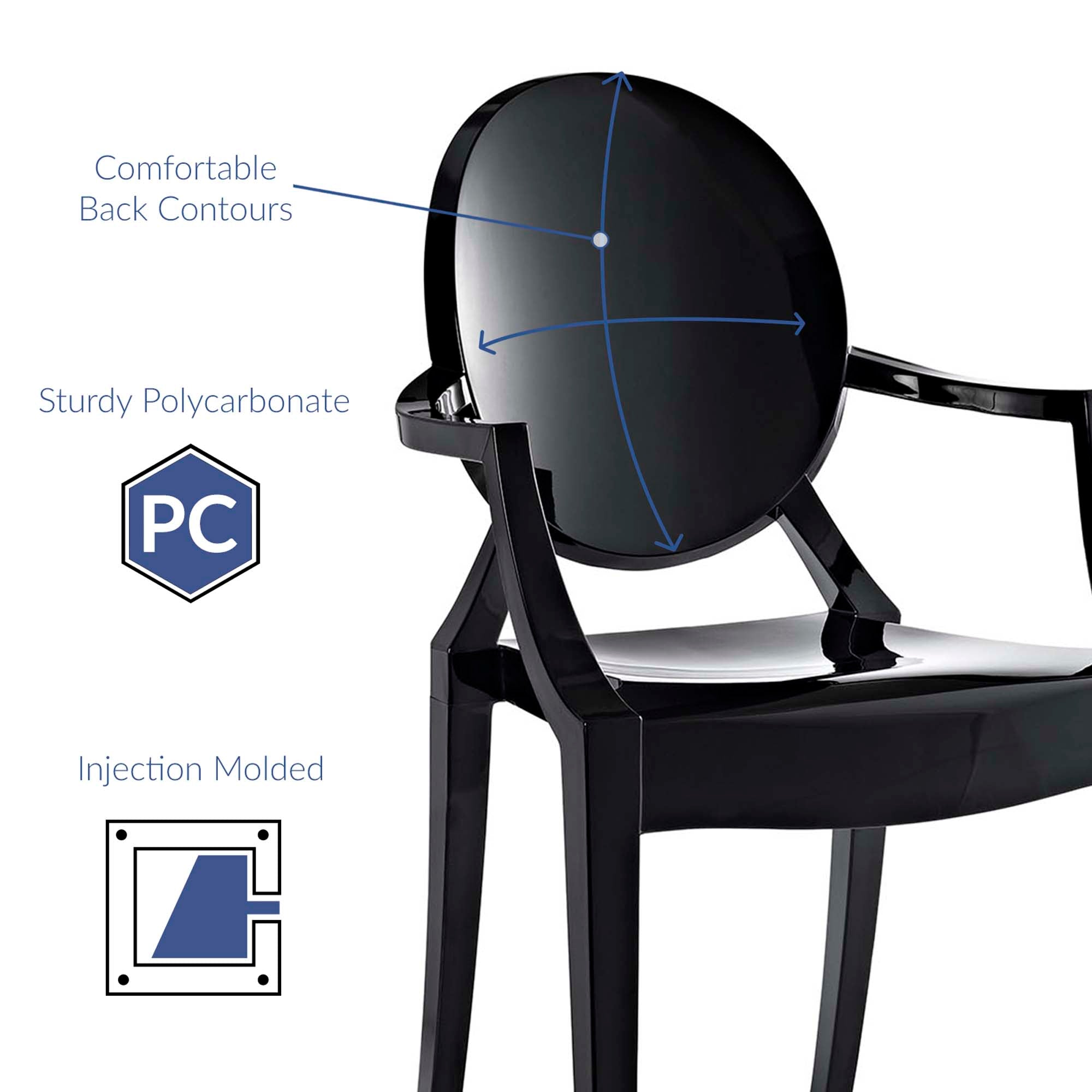 Casper Dining Armchair - Black